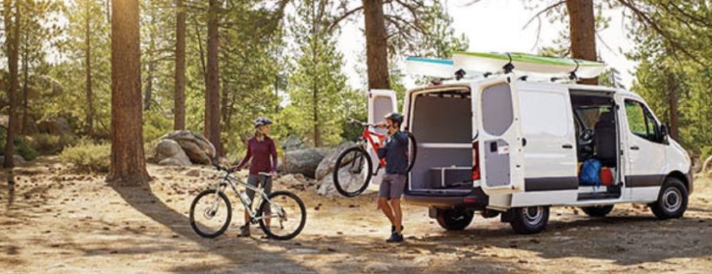 2025 Mercedes-Benz Sprinter Camper Van with bikers and bikes